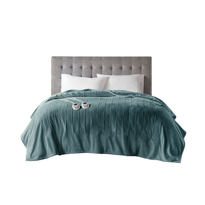Plush Heated Blanket - Teal