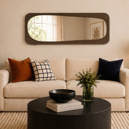 Odette 23X60 Modern Full Length Floor Mirror - Walnut Brown
