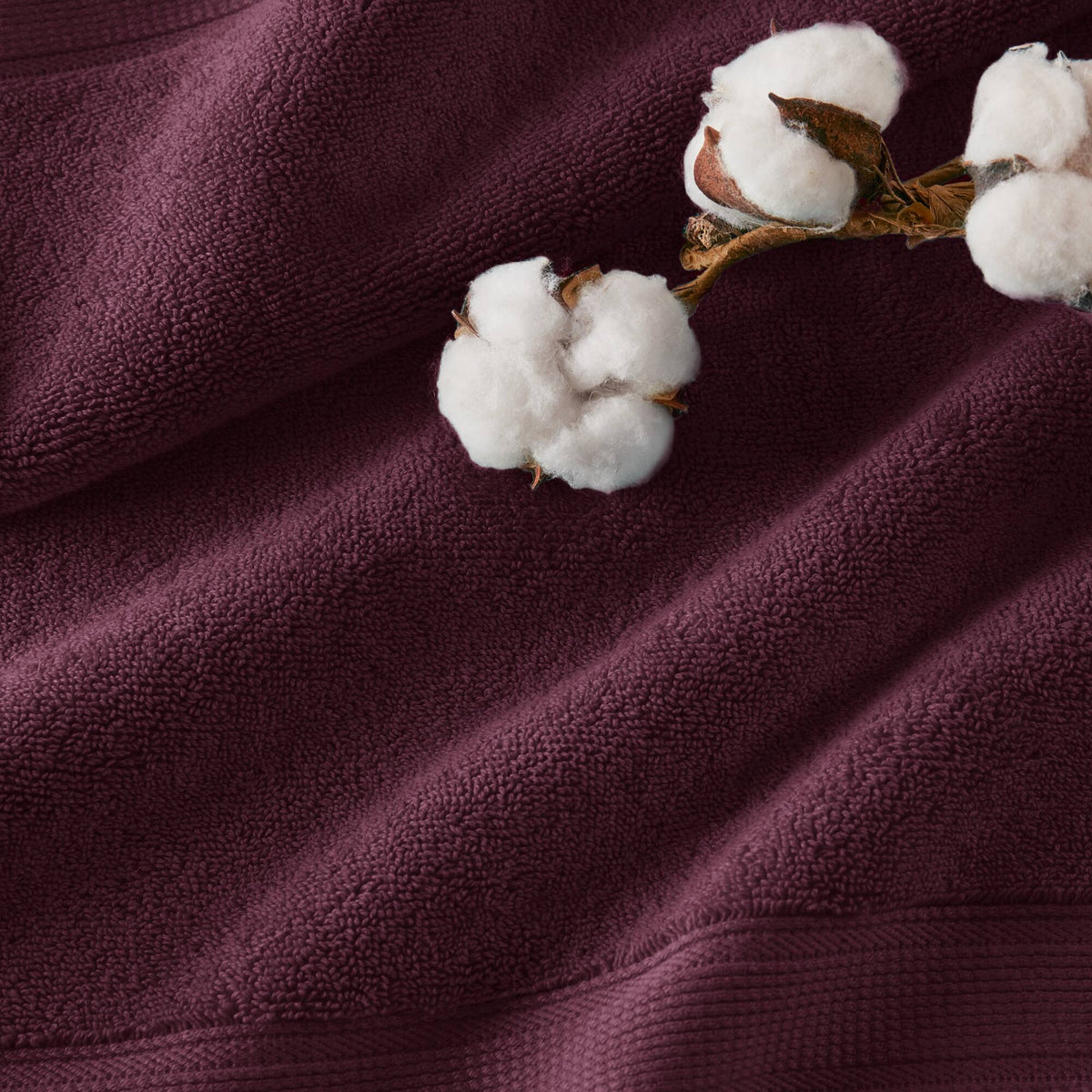 800GSM 100% Cotton 8 Piece Towel Set - Burgundy