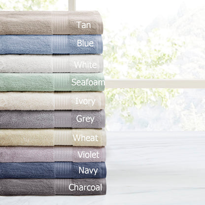 Organic 6 Piece Organic Cotton Towel Set - Grey
