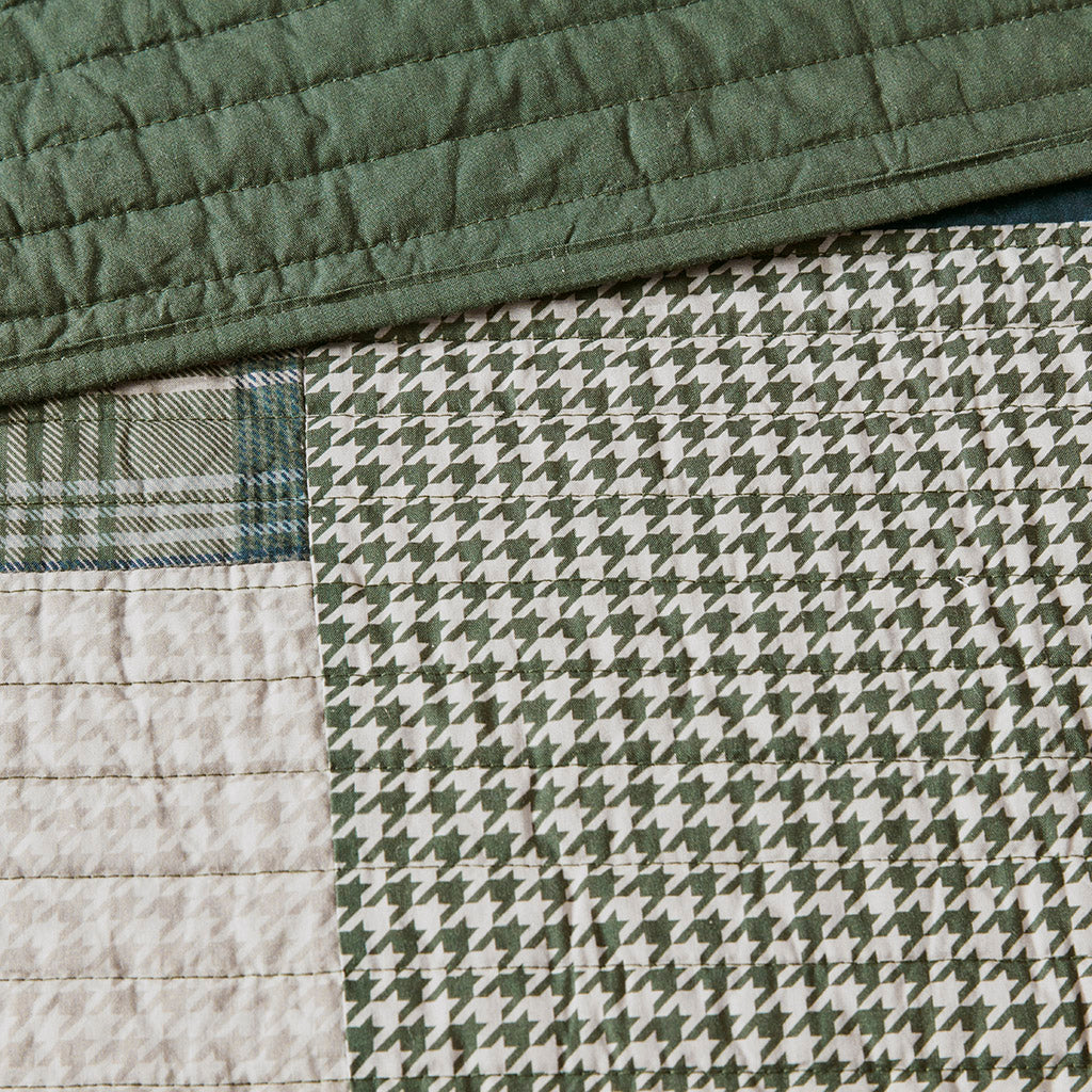 Mill Creek Oversized Cotton Quilt Set - Green