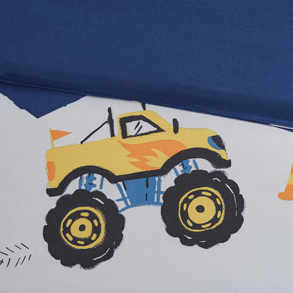 Nash Monster Truck Comforter Set - Blue