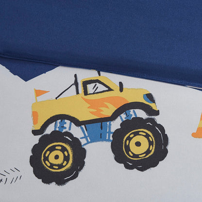 Nash Monster Truck Comforter Set - Blue