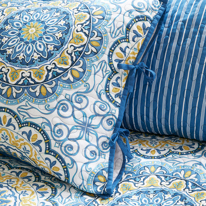 Tangiers 6 Piece Reversible Daybed Cover Set - Blue