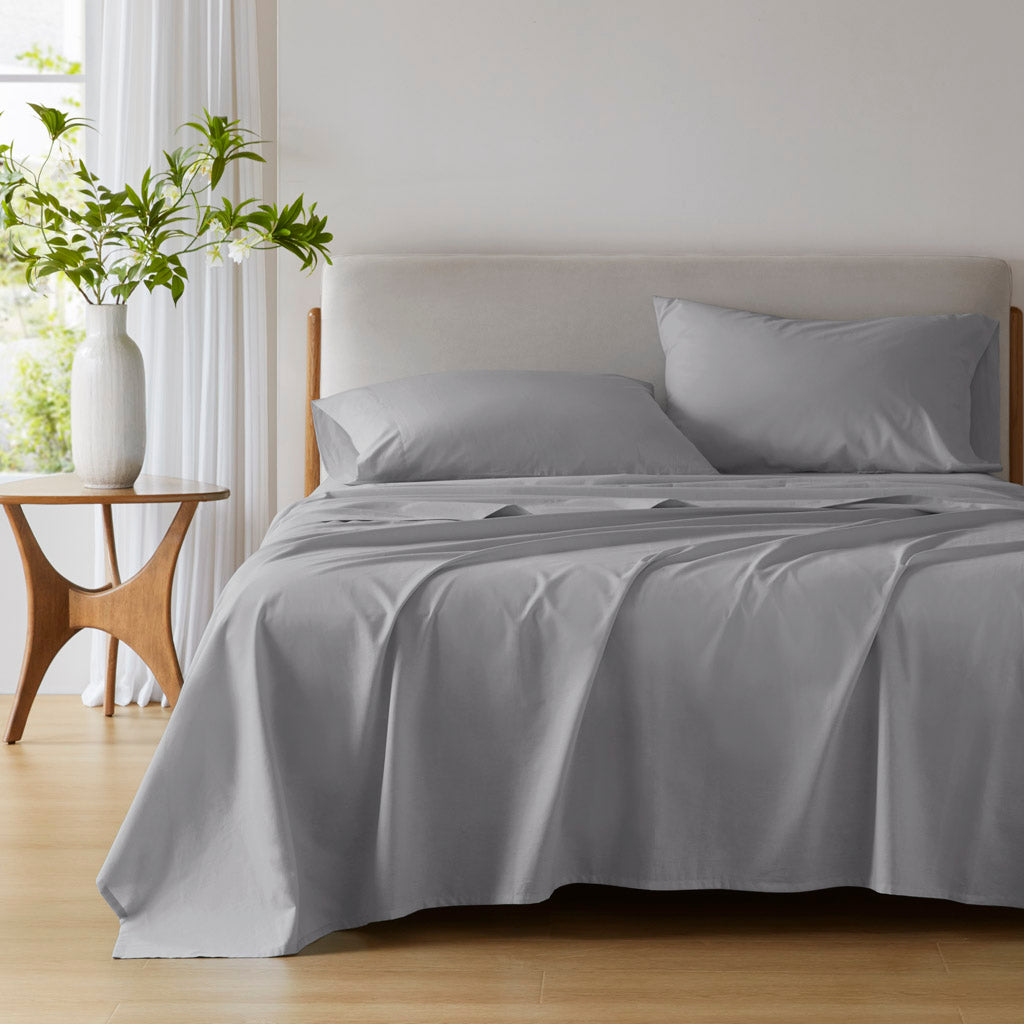 Cotton 144TC 100% Cotton Solid Sheet Set - Dark Gray