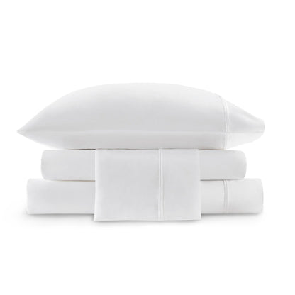 100% Egyptian Cotton Sateen Sheet Set - White