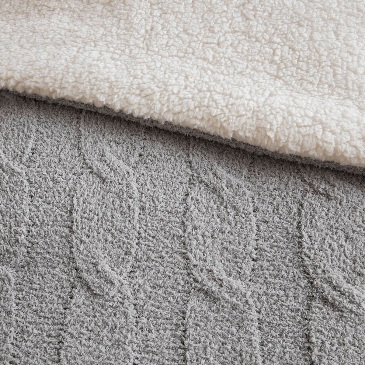 Riordan Waffle Knit Chenille Comforter Set - Gray