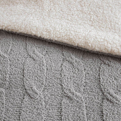 Riordan Waffle Knit Chenille Comforter Set - Gray
