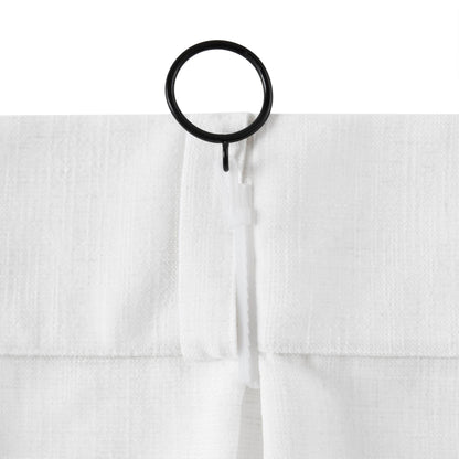 Emery 300gsm poly linen with 7 pinch pleat per pc - White