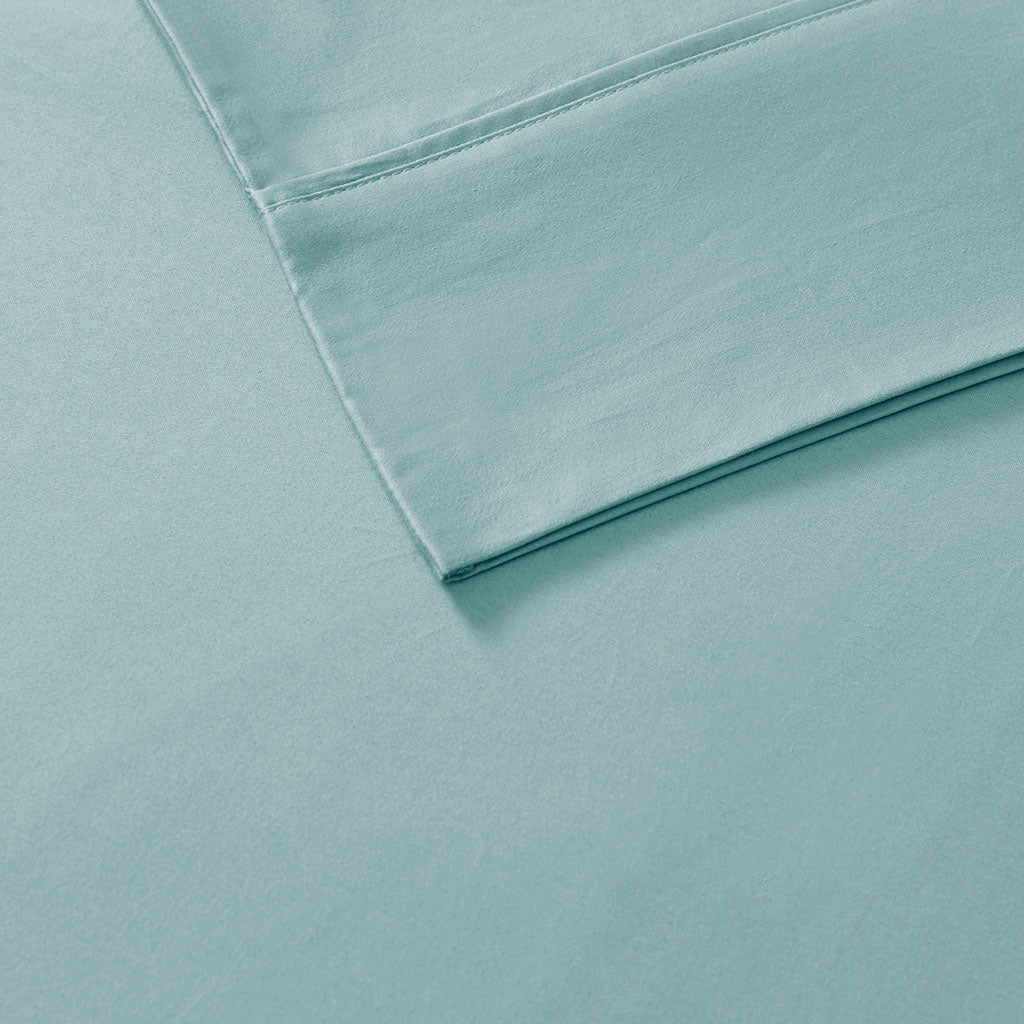 800 Thread Count Cotton Blend Sateen Sheet Set - Aqua
