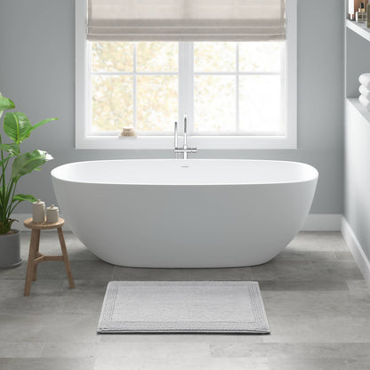 Splendor 100% Cotton Tufted 3000 GSM Reversible Bath Rug - Grey