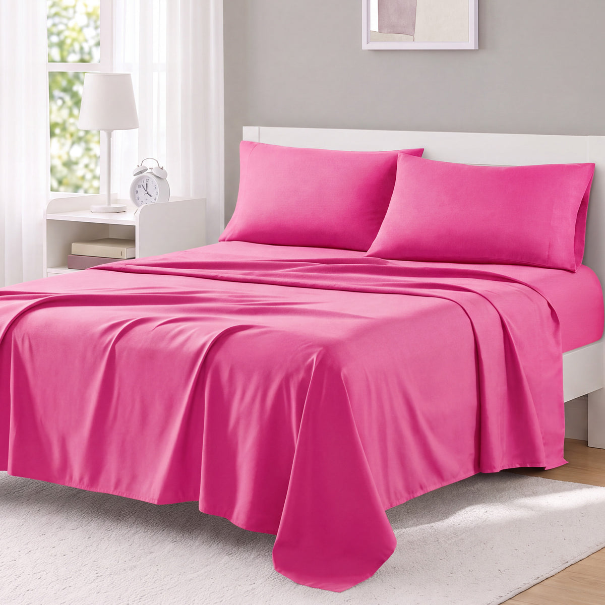 Microfiber All Season Soft Touch Sheet Set - Pink