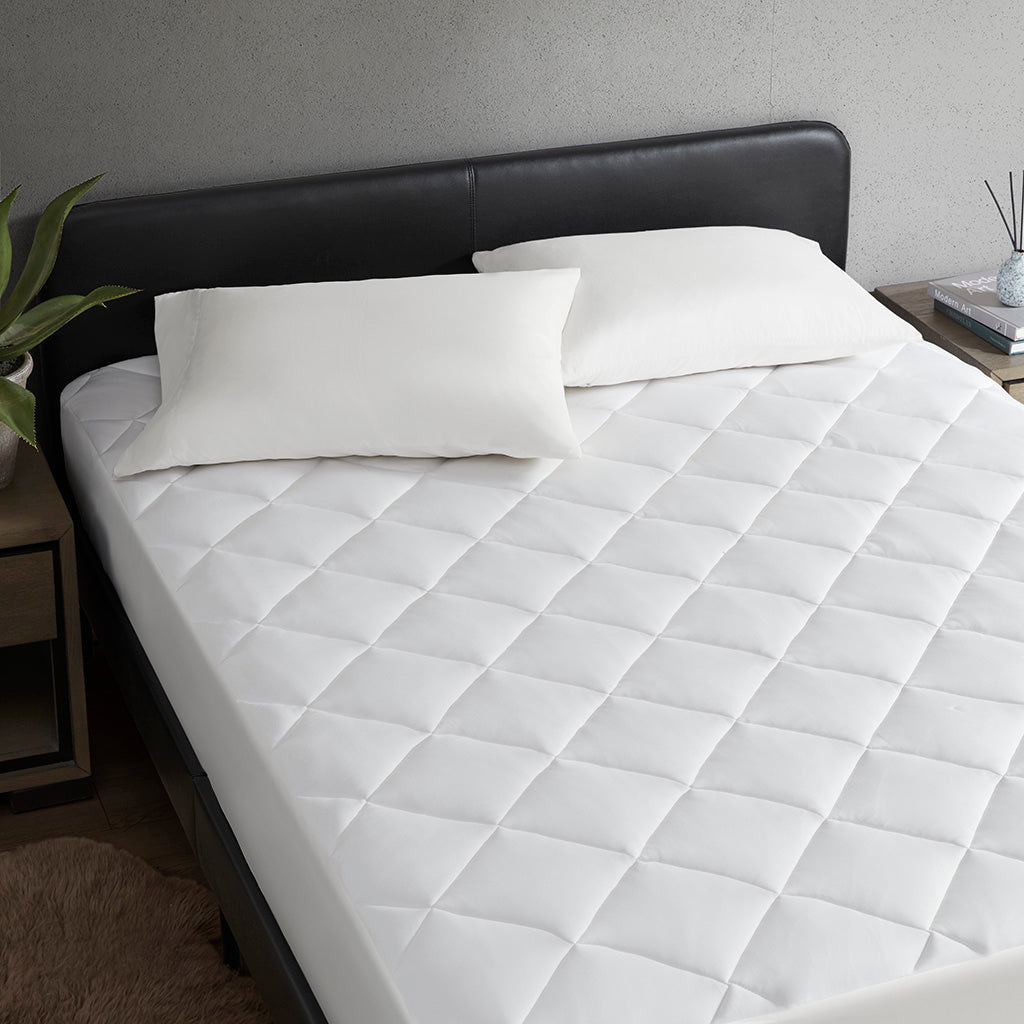 Cooling Touch Overfilled Deep Pocket Mattress Pad - White