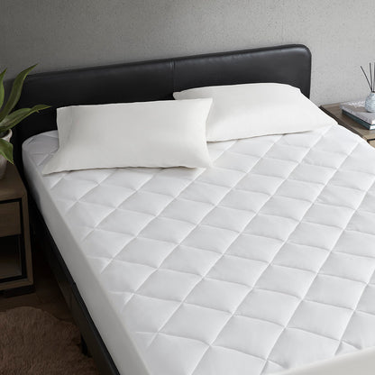 Cooling Touch Overfilled Deep Pocket Mattress Pad - White
