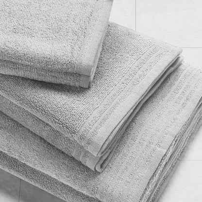 Big Bundle 100% Cotton Quick Dry 12 Piece Bath Towel Set - Silver