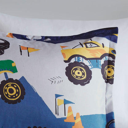 Nash Monster Truck Comforter Set - Blue