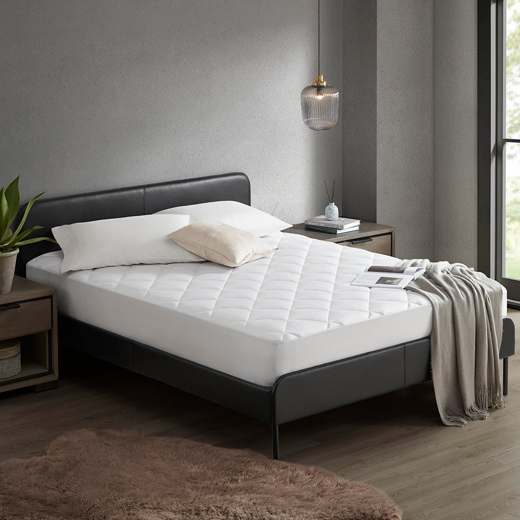 Cooling Touch Overfilled Deep Pocket Mattress Pad - White