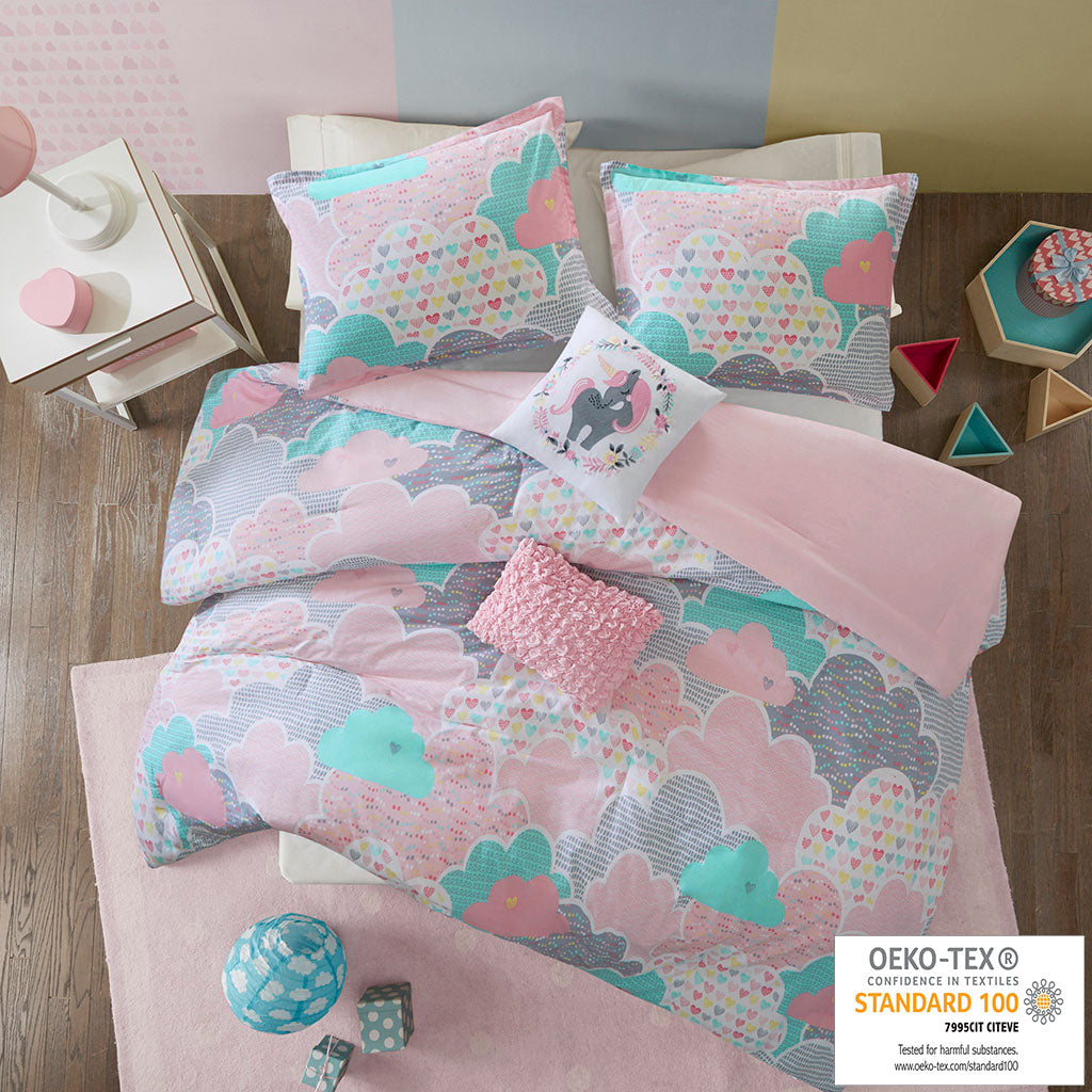Cloud Cotton Printed Comforter Set - Pink