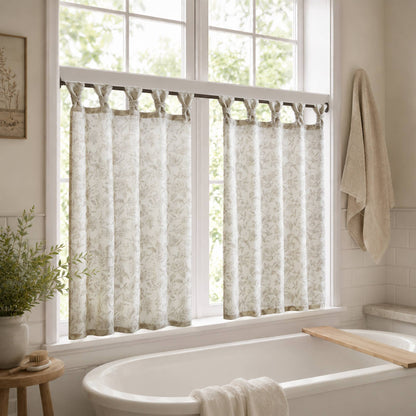 Lana Floral Window Panel - Neutral