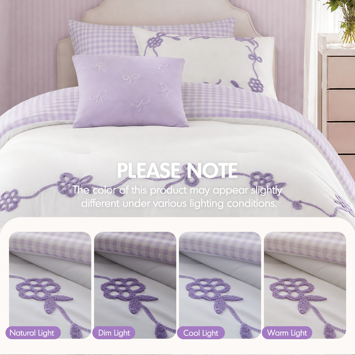 Tiffany Comforter Set - Purple