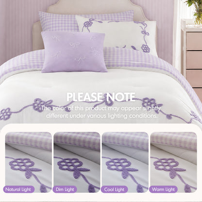 Tiffany Comforter Set - Purple
