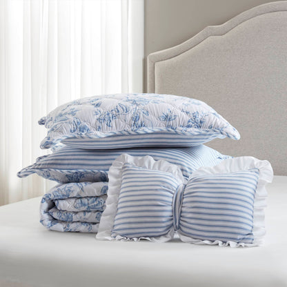 Adele Quilt Set - Blue
