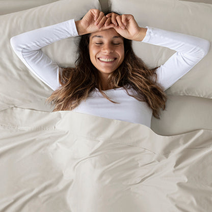 300 Thread Count 100% Organic Cotton Deep Pocket Sheet Set - Ivory