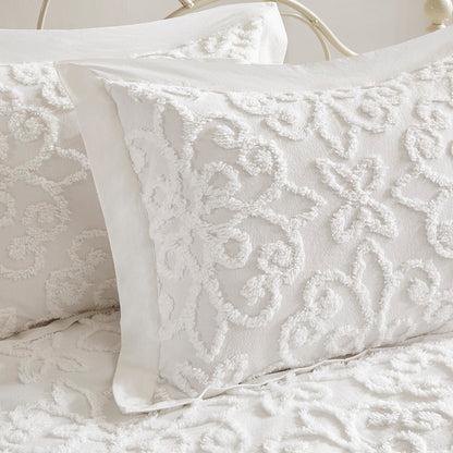 Sabrina 5 Piece Tufted Cotton Chenille Daybed Set - Off-White