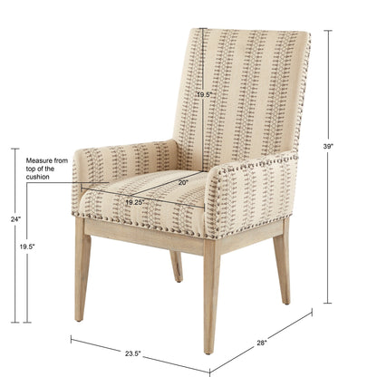 Rika High Back Dining Armchair (Set of 2) - Natural