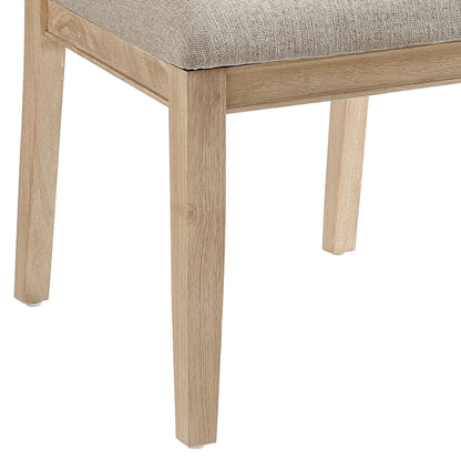 Kelly Rattan & Wood Dining Chair Set of 2 - Light Brown