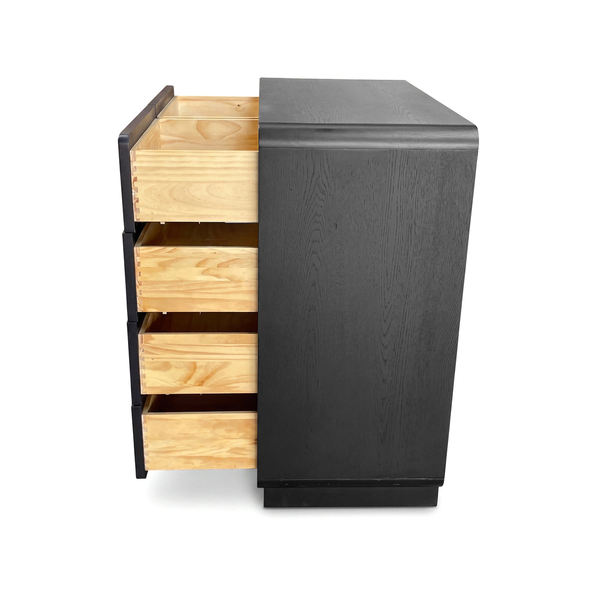 Deco 5 Drawer Dresser - Black Satin