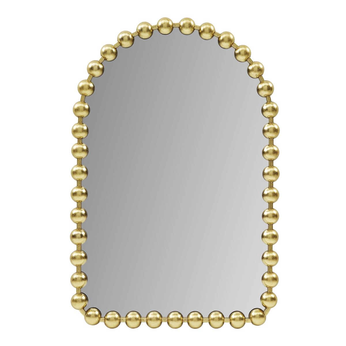Marlowe 24X36 Arch Beaded Wall Mirror - Gold