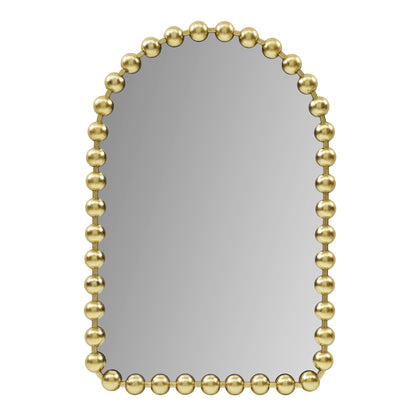 Marlowe 24X36 Arch Beaded Wall Mirror - Gold