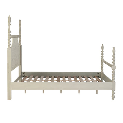 Beckett Turned Wood Spindle Bed - Antique Cream