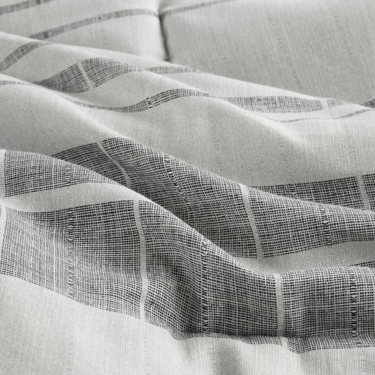 Rhodes 4 Piece Stripe Comforter Set with Throw Pillow - Grey/Multi