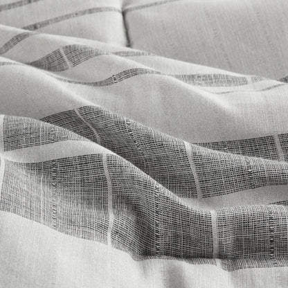 Rhodes 4 Piece Stripe Comforter Set with Throw Pillow - Grey/Multi