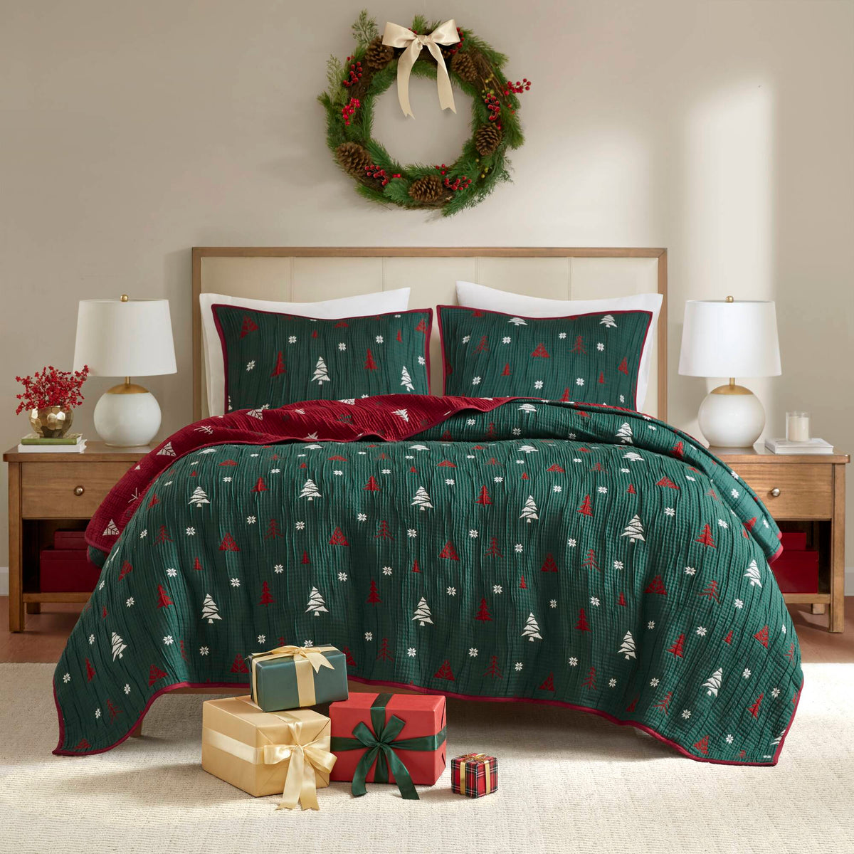 Winter Coverlet Mini Set - Red
