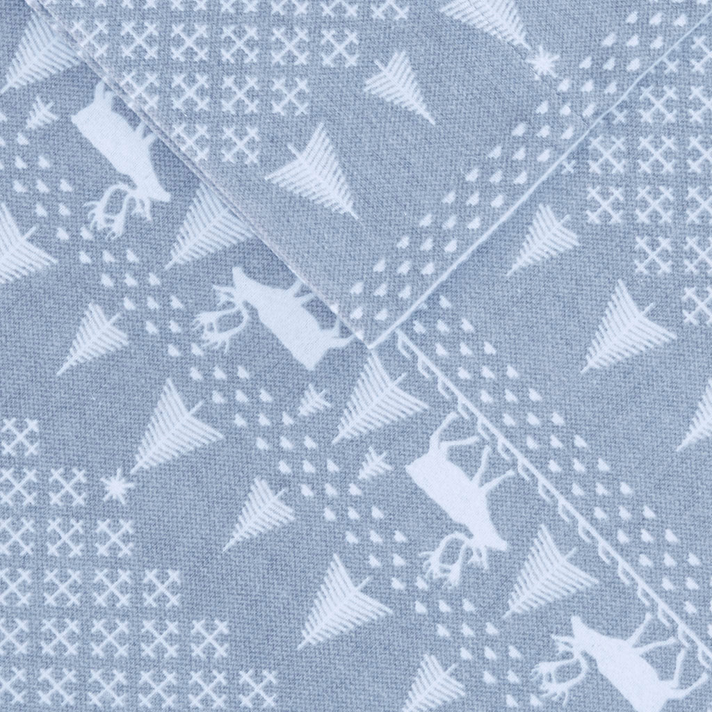 Cotton Flannel Sheet Set - Blue Winter Frost