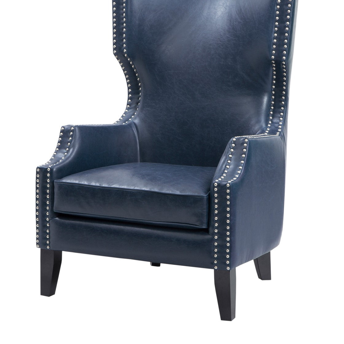 Brighton Modern Navy Wing Chair