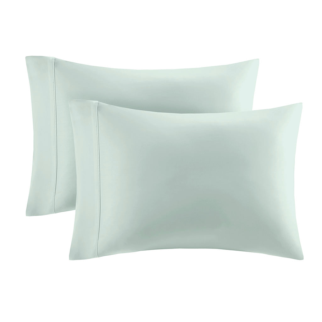 300 Thread Count 100% Organic Cotton Deep Pocket Sheet Set - Aqua