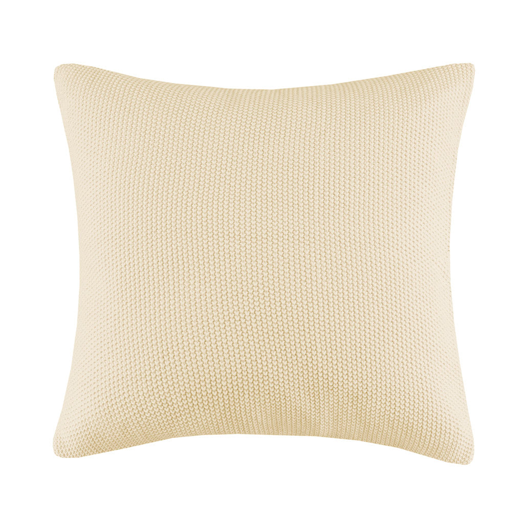 Bree Knit Euro Pillow Cover - Ivory