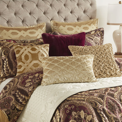 Julius 4 Piece Comforter Set - Burgundy