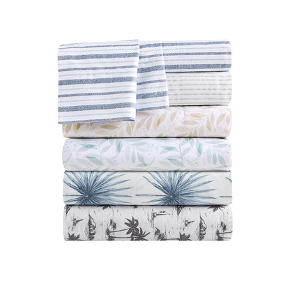 200 Thread Count Printed Cotton Sheet Set - Grey Stripe