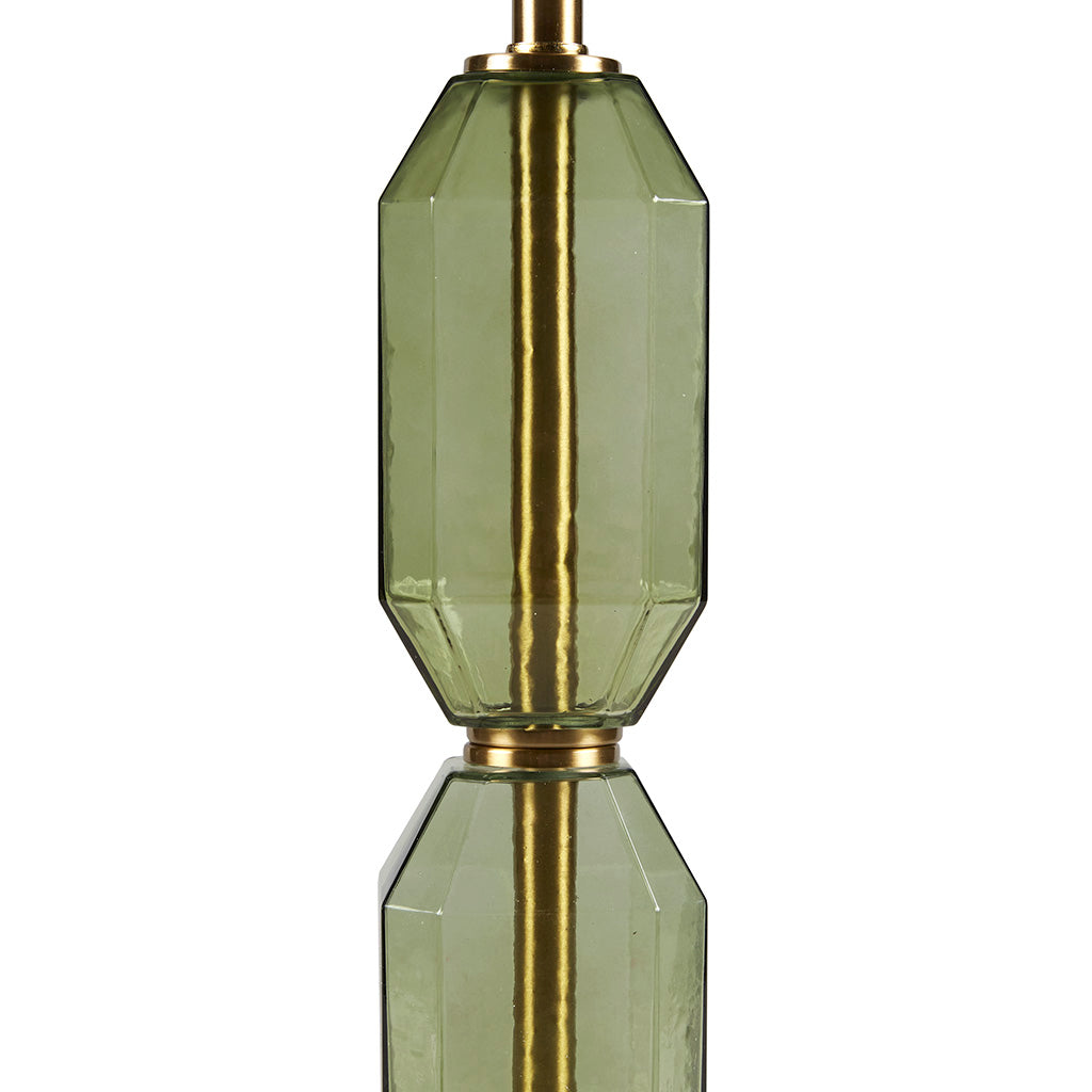 Zirconia Faceted Glass Table Lamp - Green