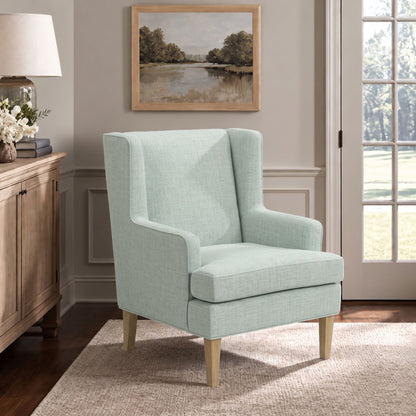 Decker Wingback Armchair - Light Green