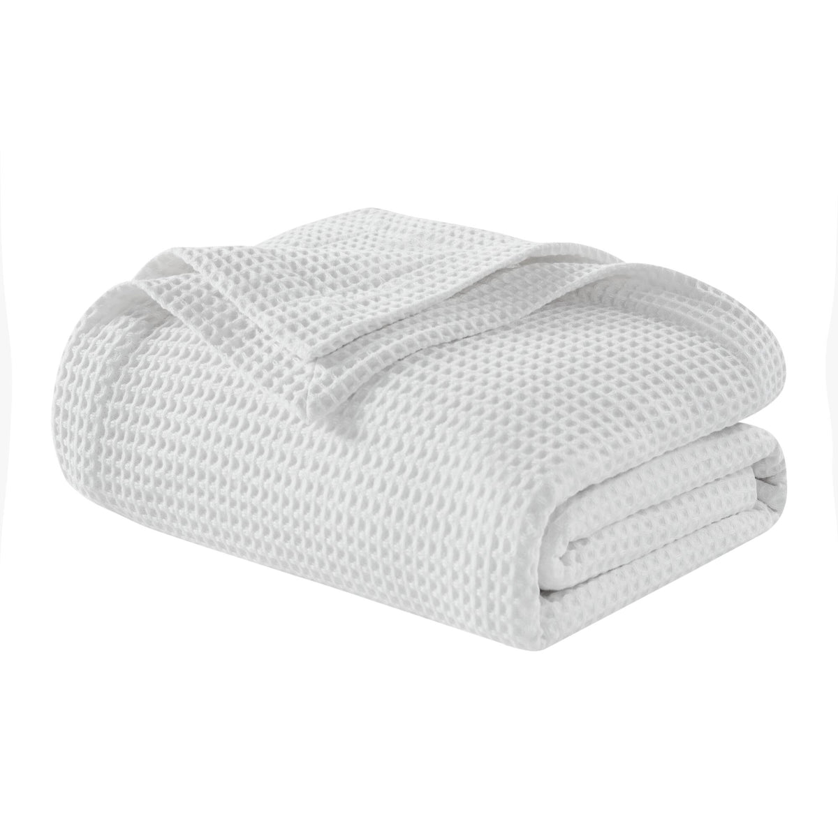 Waffle Weave Cotton Blanket - White