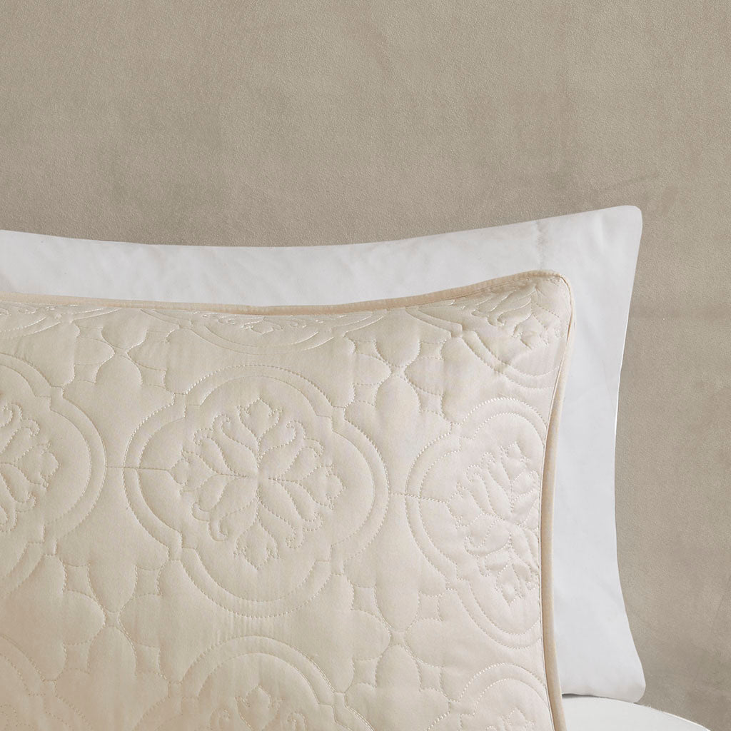 Oakley 3 Piece Reversible Bedspread Set - Cream