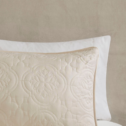 Oakley 3 Piece Reversible Bedspread Set - Cream