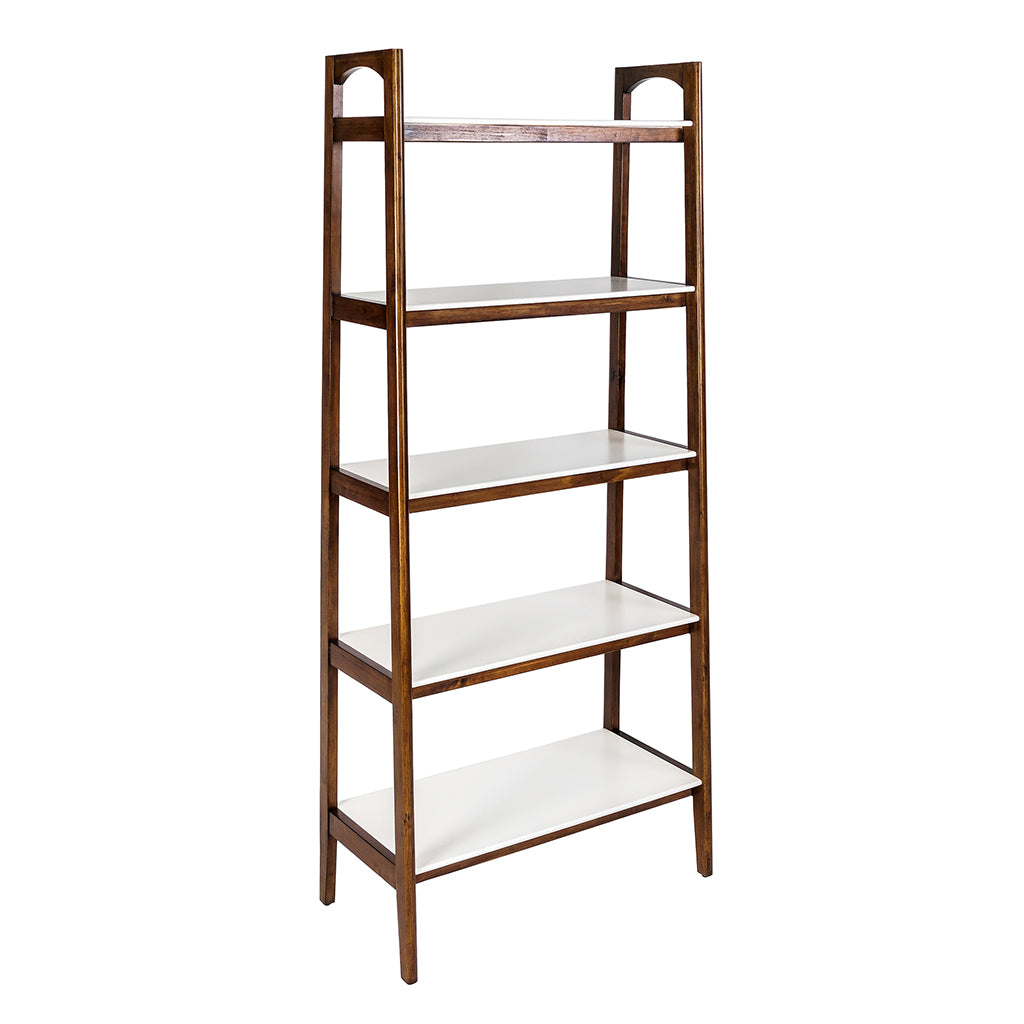 Parker Shelf / Bookcase - Off-White/Pecan