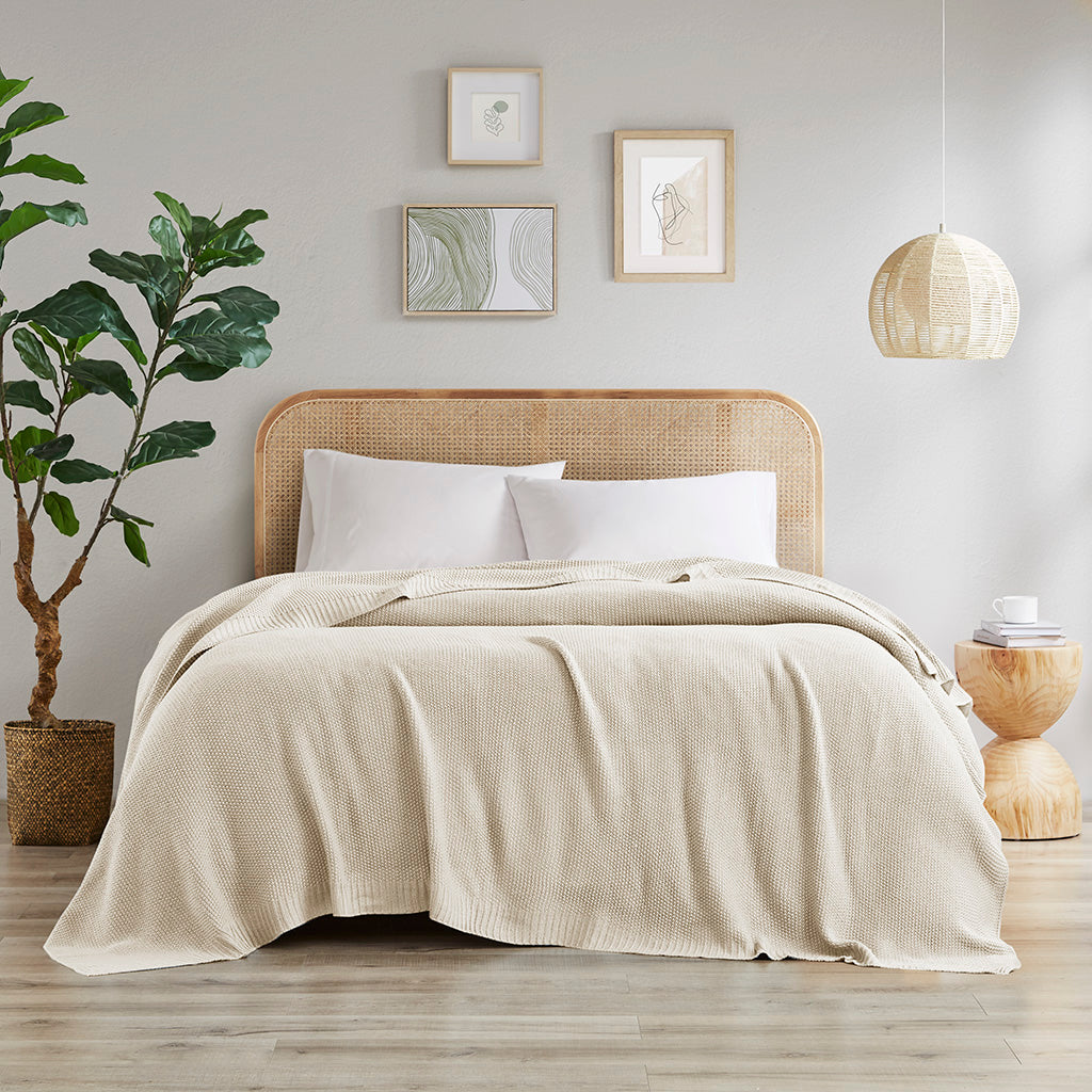 Bree Knit Blanket - Ivory